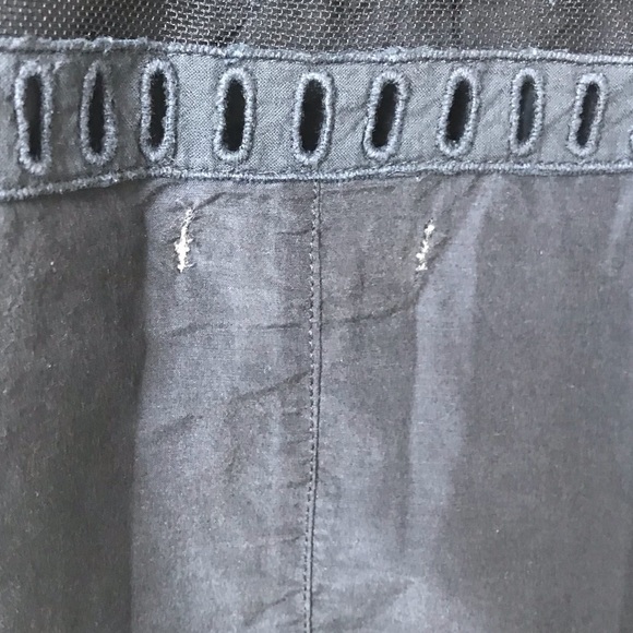 Quiksilver Cotton Silk Mesh Black Top - Picture 5 of 5